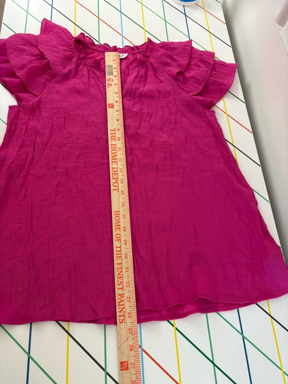 Nanette Lepore Fuchsia Ruffle Sleeve Blouse Size Small preppy summer in EUC - Picture 6 of 6